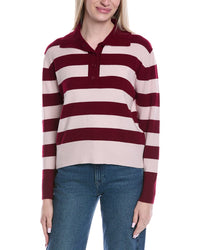 Brodie Cashmere Stripe Wool & Cashmere-Blend Henley Sweater