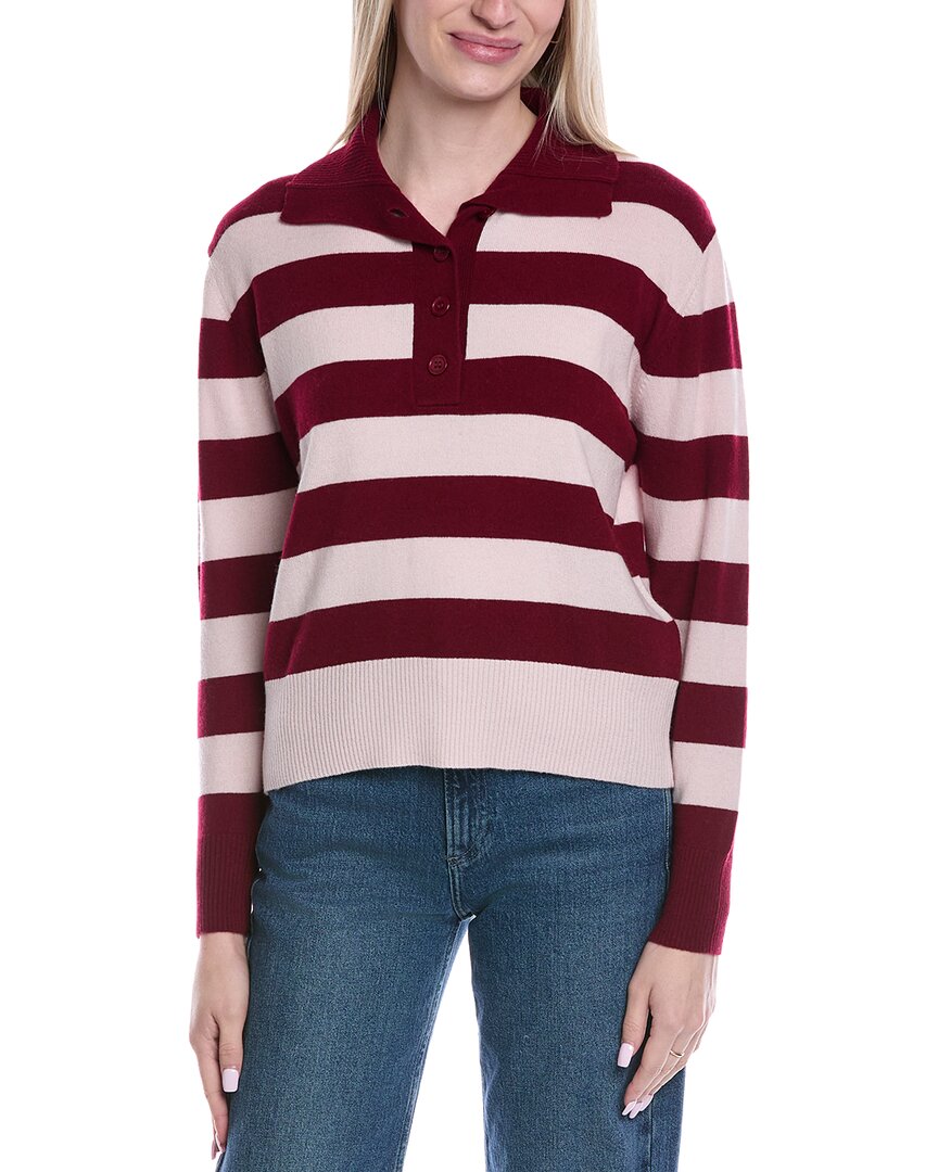 Brodie Cashmere Stripe Wool & Cashmere-Blend Henley Sweater