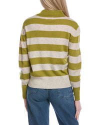 Brodie Cashmere Stripe Wool & Cashmere-Blend Henley Sweater