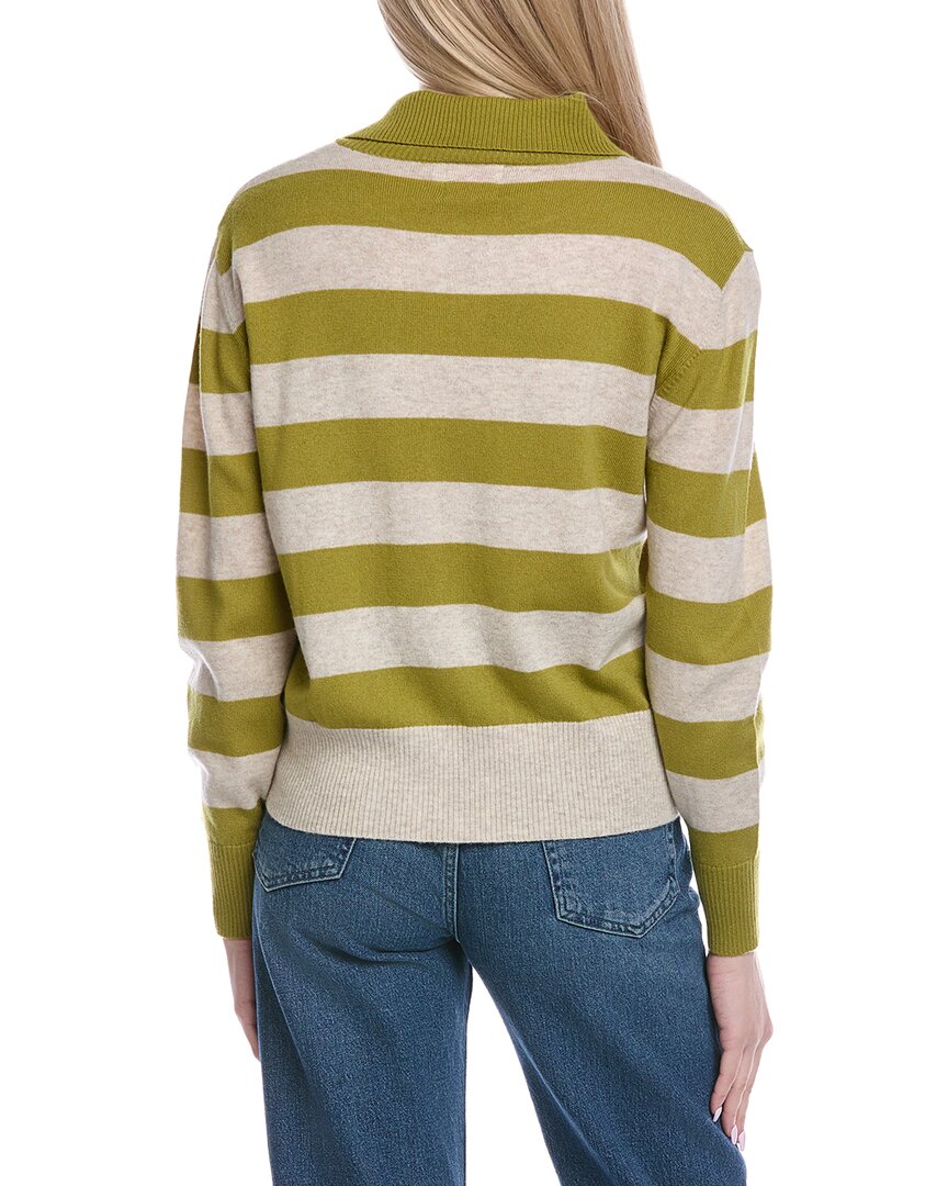 Brodie Cashmere Stripe Wool & Cashmere-Blend Henley Sweater
