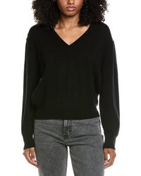 Brodie Cashmere Easy V-Neck Wool & Cashmere-Blend Sweater