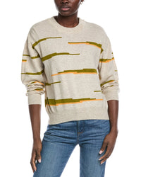 Brodie Cashmere Glitch Zebra Wool & Cashmere-Blend Sweater
