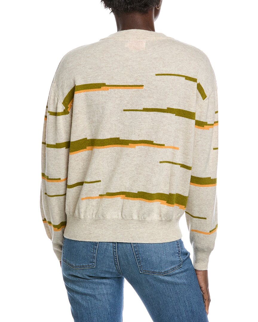 Brodie Cashmere Glitch Zebra Wool & Cashmere-Blend Sweater