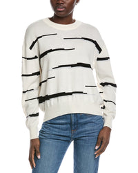 Brodie Cashmere Glitch Zebra Wool & Cashmere-Blend Sweater