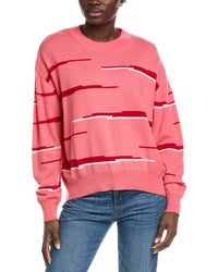 Brodie Cashmere Glitch Zebra Wool & Cashmere-Blend Sweater
