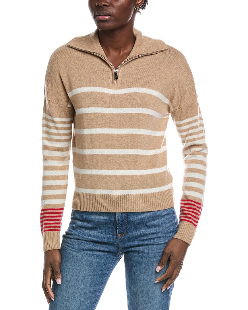 Brodie Cashmere 1/4-Zip Wool & Cashmere-Blend Polo Sweater