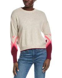 Brodie Cashmere Fairisle Sleeve Wool & Cashmere-Blend Sweater