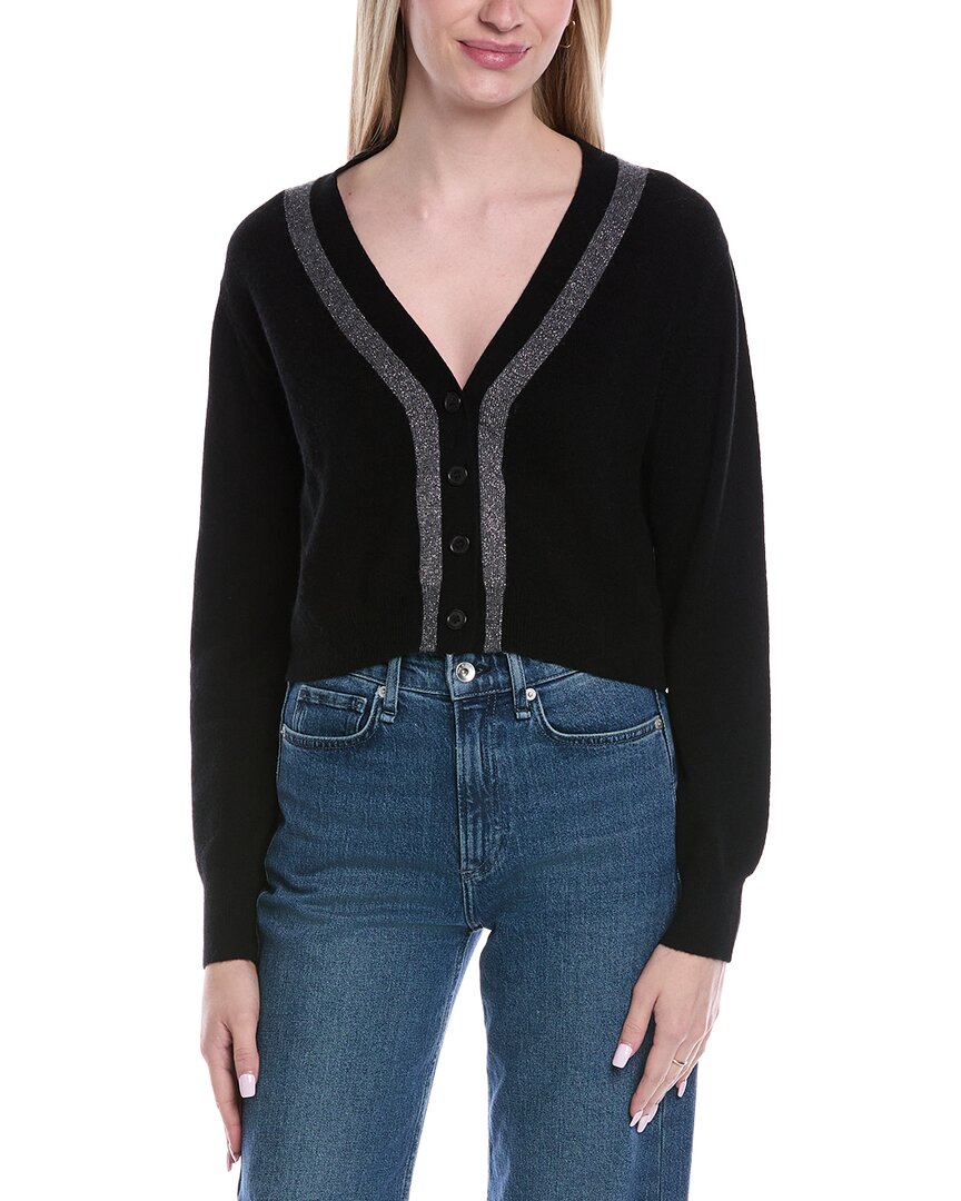 Brodie Cashmere Lurex Trim Wool & Cashmere-Blend Cardigan