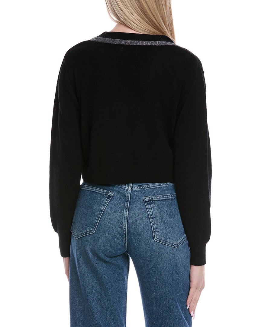 Brodie Cashmere Lurex Trim Wool & Cashmere-Blend Cardigan