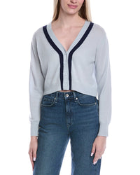 Brodie Cashmere Lurex Trim Wool & Cashmere-Blend Cardigan
