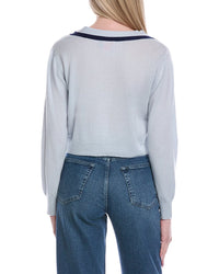 Brodie Cashmere Lurex Trim Wool & Cashmere-Blend Cardigan