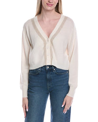 Brodie Cashmere Lurex Trim Wool & Cashmere-Blend Cardigan