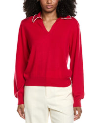 Brodie Cashmere Pearl Collar Wool & Cashmere-Blend Sweater