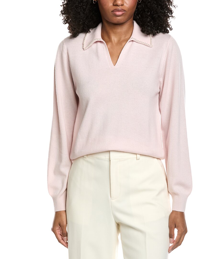 Brodie Cashmere Pearl Collar Wool & Cashmere-Blend Sweater