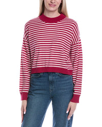 Brodie Cashmere Stitchy Stripe Wool & Cashmere-Blend Sweater