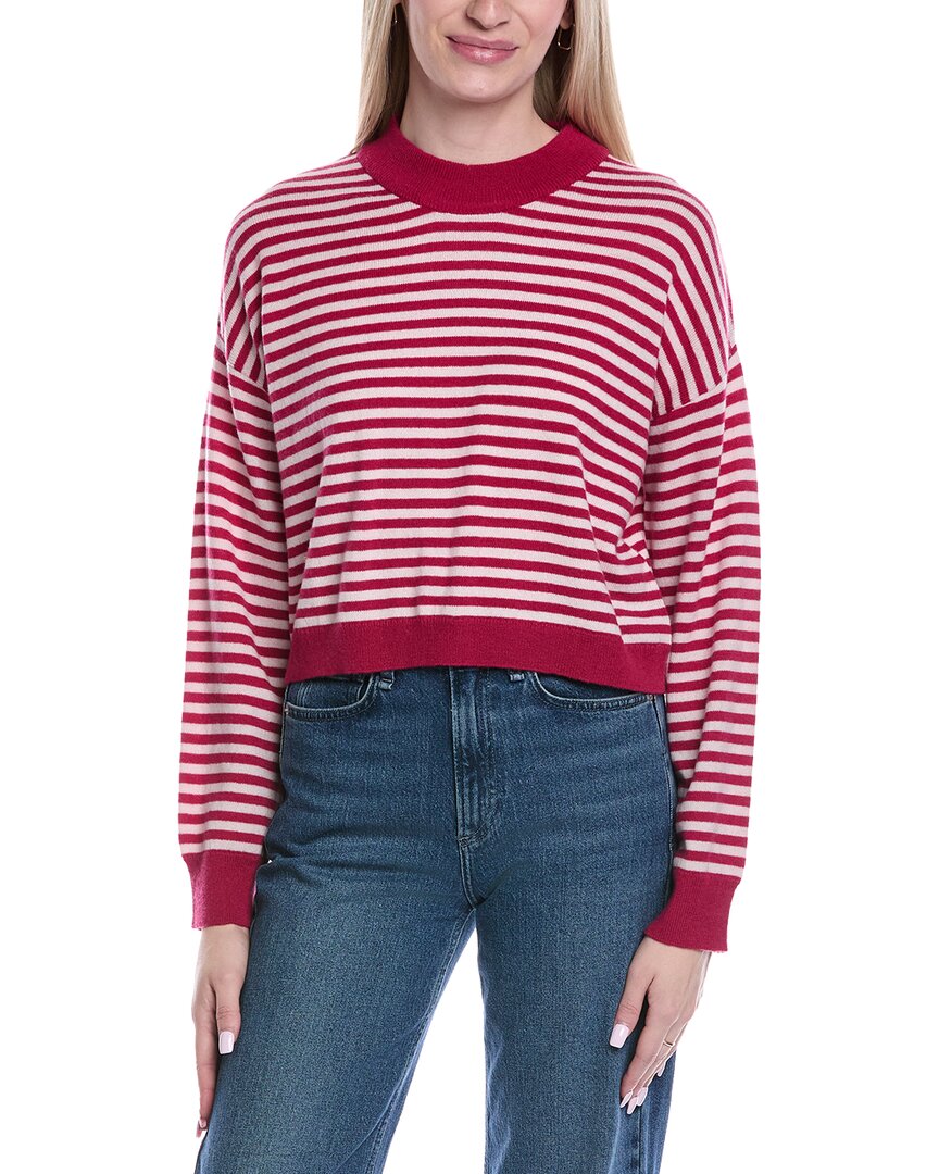 Brodie Cashmere Stitchy Stripe Wool & Cashmere-Blend Sweater
