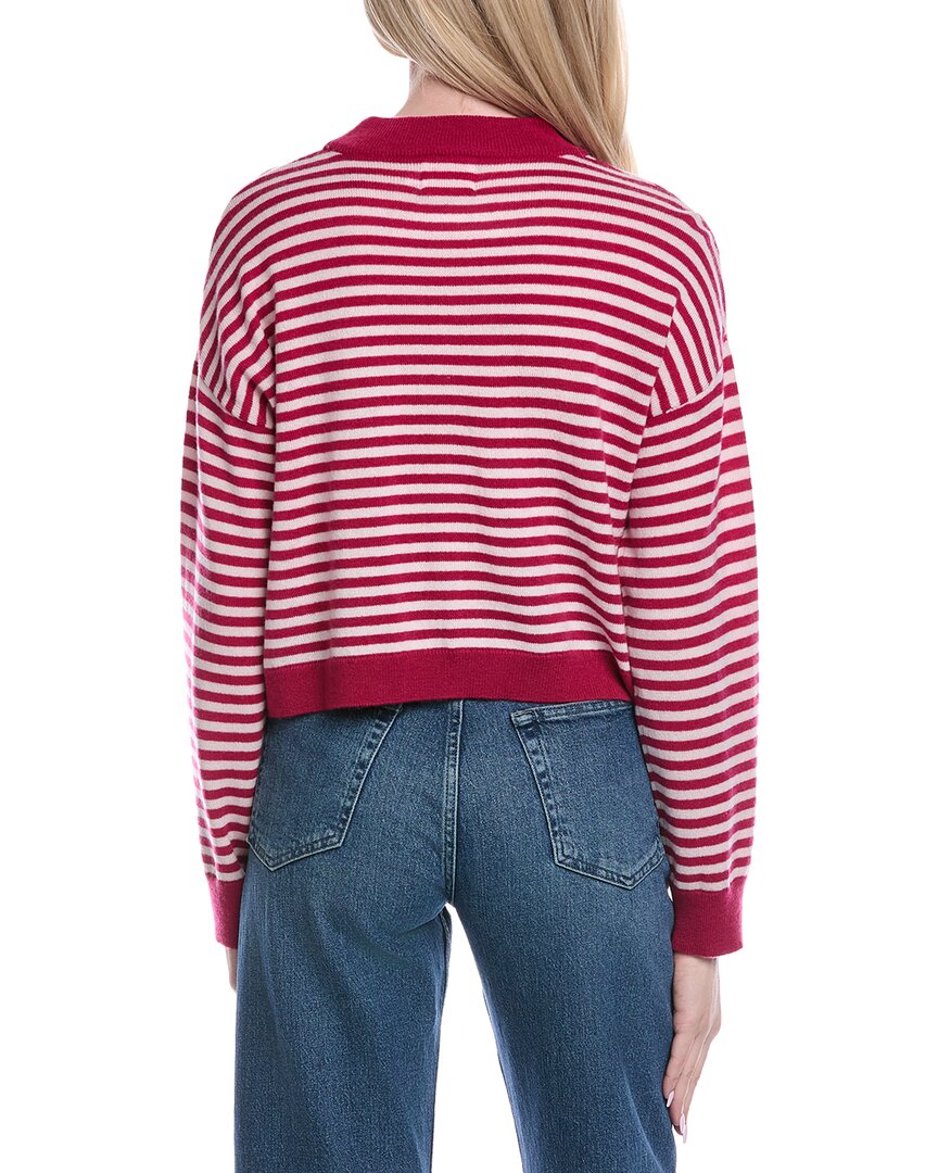 Brodie Cashmere Stitchy Stripe Wool & Cashmere-Blend Sweater