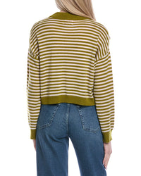 Brodie Cashmere Stitchy Stripe Wool & Cashmere-Blend Sweater