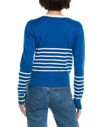 Brodie Cashmere Irregular Stripe Cashmere-Blend Cardigan