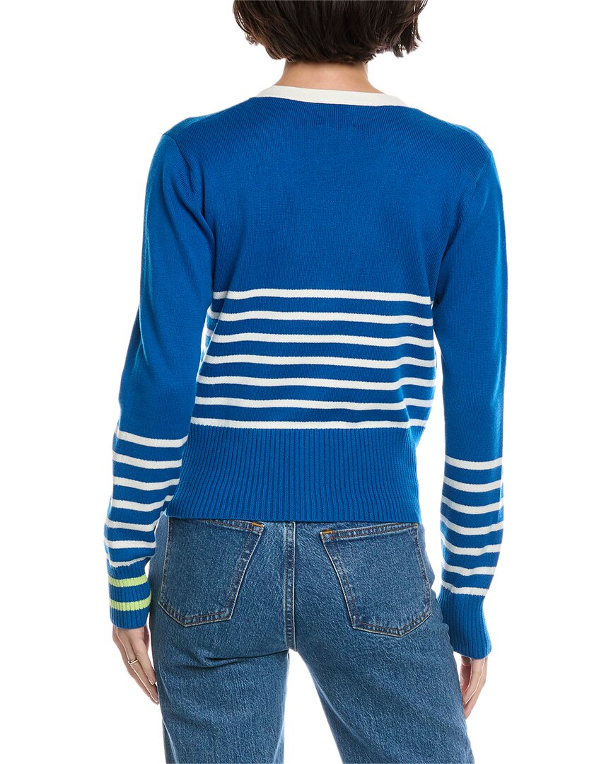 Brodie Cashmere Irregular Stripe Cashmere-Blend Cardigan