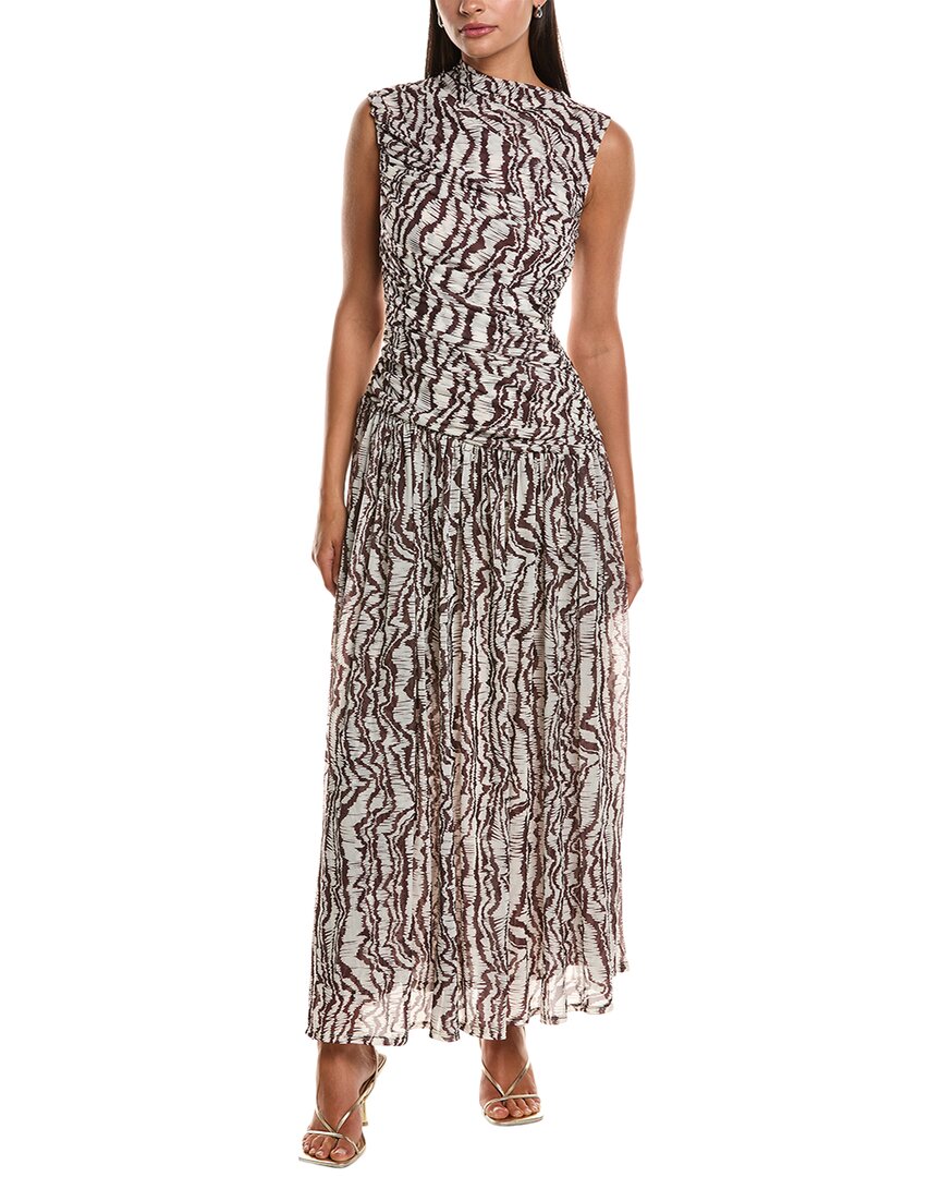 Nicholas Odila Twisted Maxi Dress 2 Brown Multi