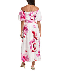 Nicholas Santha Linen-Blend Midi Dress