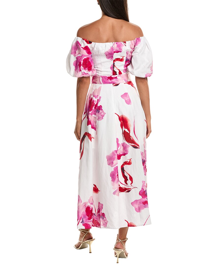 Nicholas Santha Linen-Blend Midi Dress