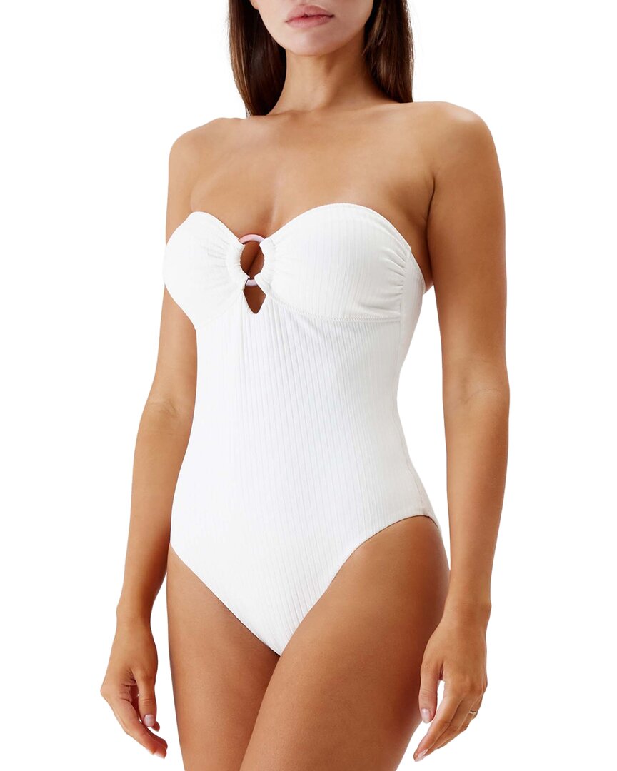 Melissa Odabash Barbuda One Piece Swimsuit Beige
