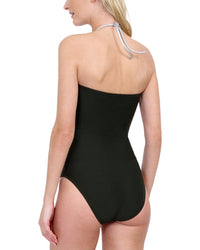 Gottex Knotted Bandeau Halter One-Piece