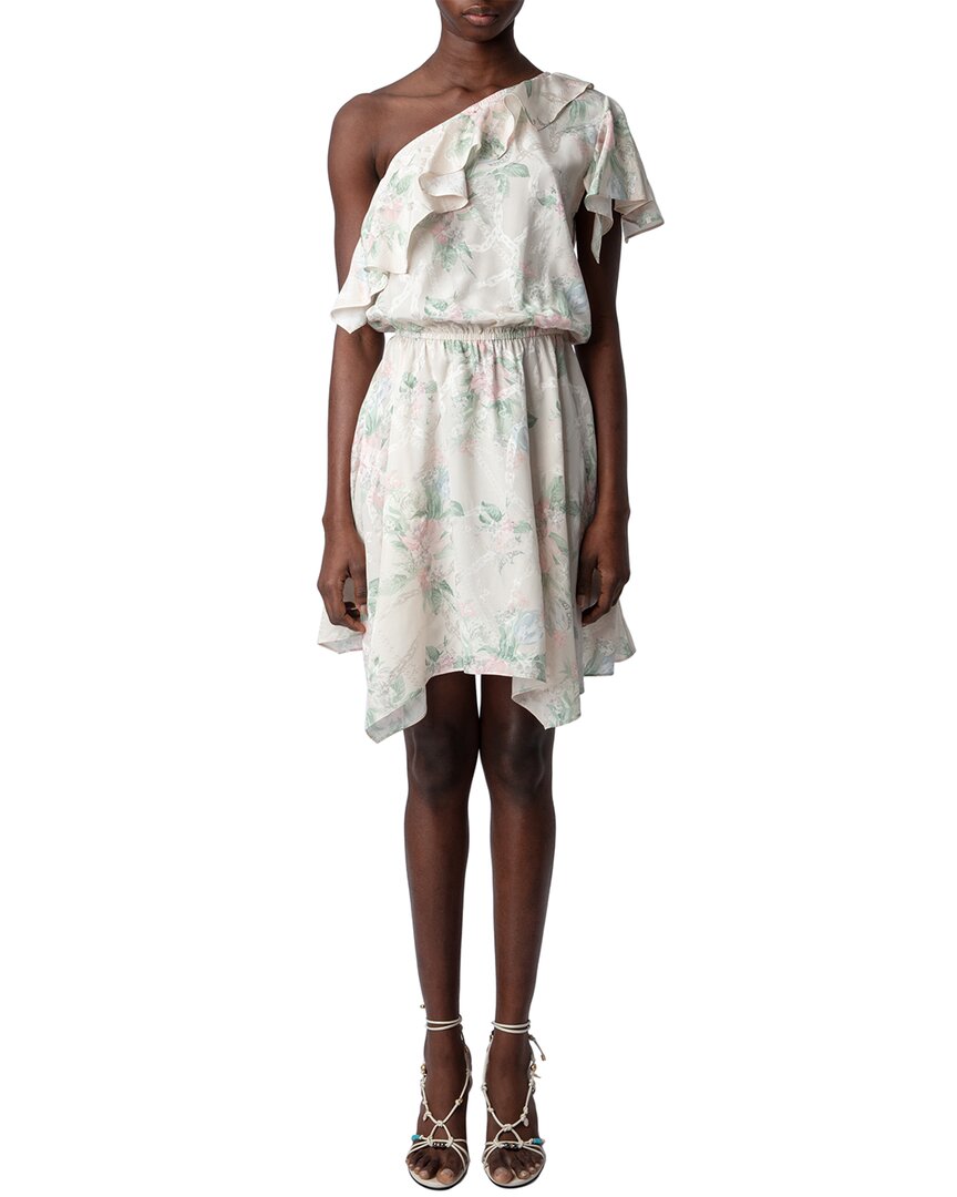 Zadig & Voltaire Robbie Jac Chaines Faded Silk Dress Multi