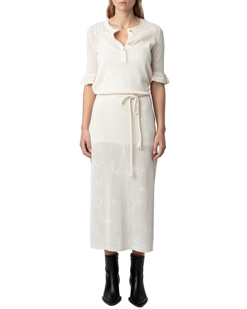 Zadig & Voltaire Salmy Co Wings Dress White