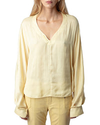 Zadig & Voltaire Tonastir Satin Shirt Black