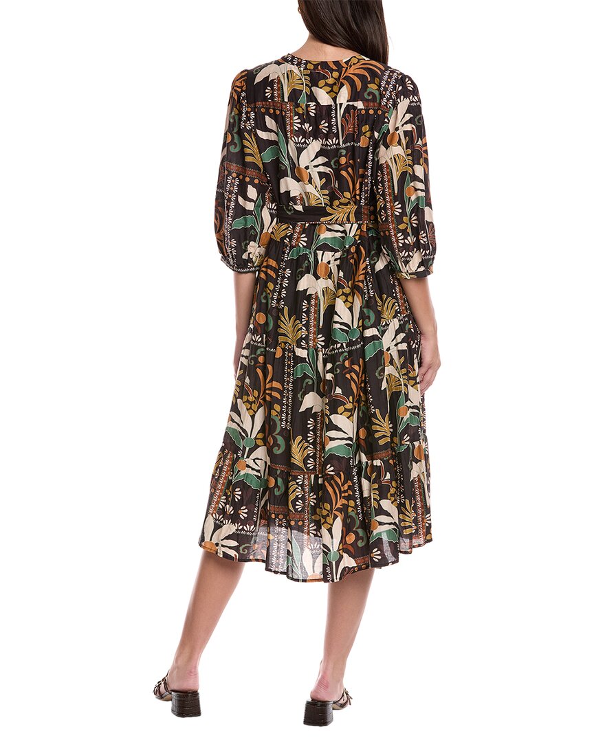 Velvet By Graham & Spencer Tiered Silk-Blend Midi Dress