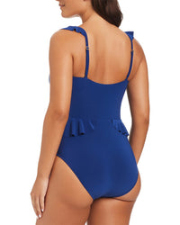 Beyond Control Swimwear Solid Essentials Ruffle One Piece