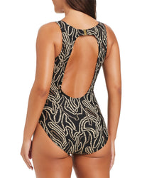 Beyond Control Swimwear Foil Me Once High Neck One Piece