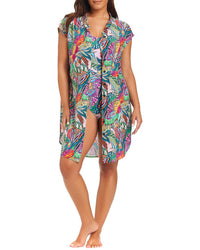 Beyond Control Swimwear Leaf It To Me Coverup Tunic Regular 4 (S) Multi