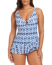 Beyond Control Swimwear Fine Ikat Swimdress