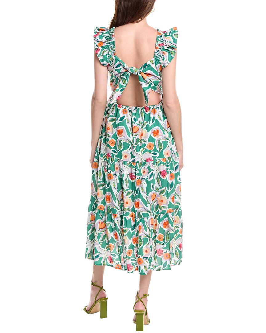 English Factory Back Bow Floral Midi Dress