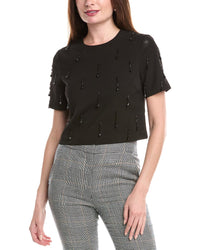 Endless Rose Beaded Crop Top Black