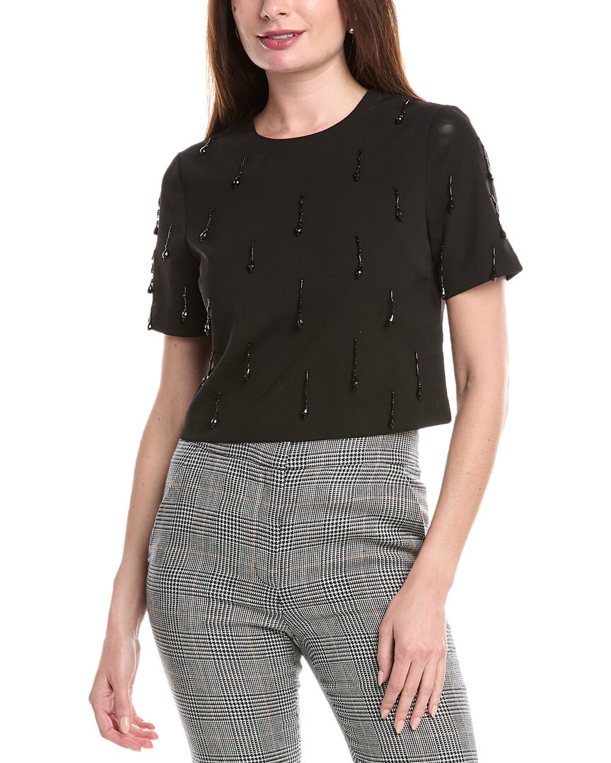 Endless Rose Beaded Crop Top Black