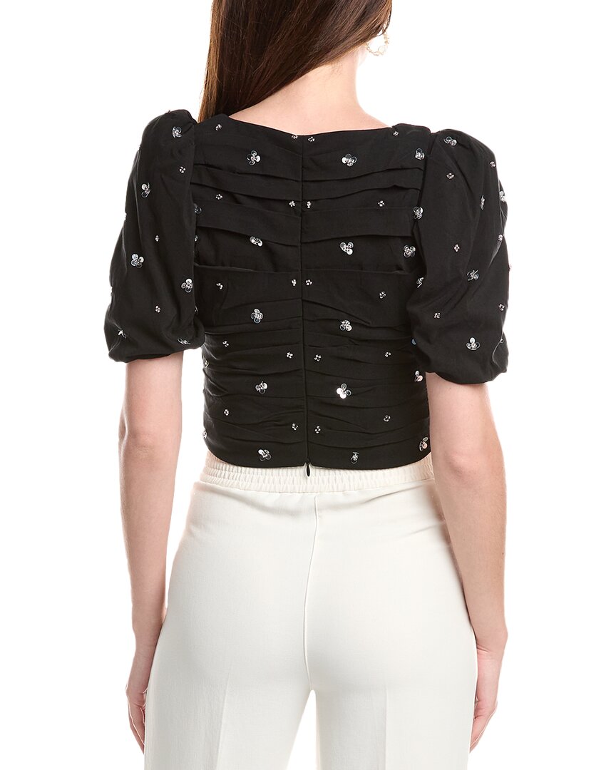 Endless Rose Embellished Pleated Top