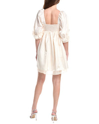 Endless Rose Shiny Puff Sleeve Mini Dress