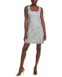 Kobi Halperin Novi Tweed Mini Dress Blue 10