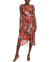 Ungaro Jackie Midi Dress Orange