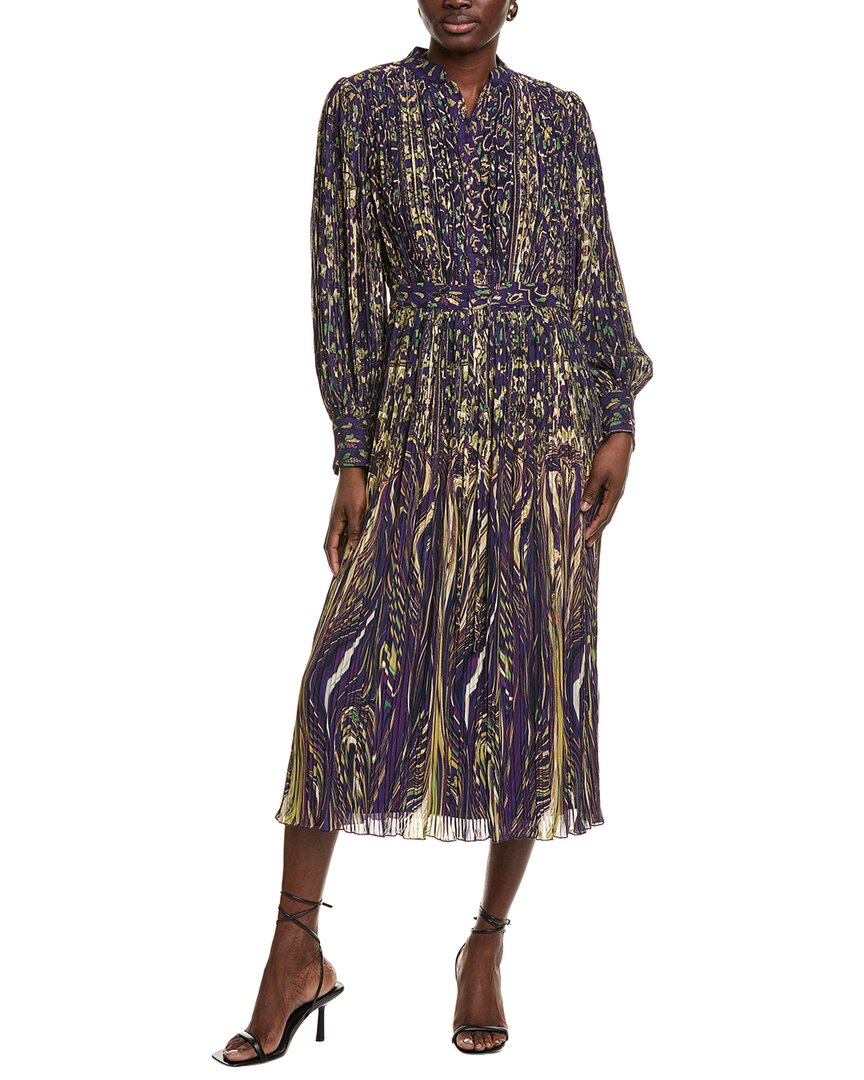 Elie Tahari The Almada Midi Dress Purple