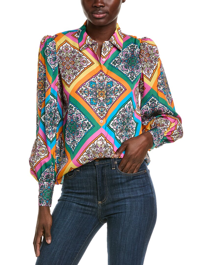 Elie Tahari The Molly Silk-Blend Blouse
