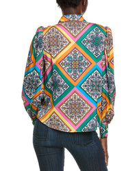 Elie Tahari The Molly Silk-Blend Blouse
