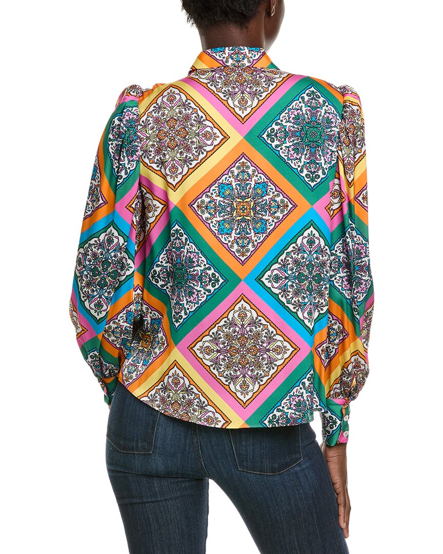 Elie Tahari The Molly Silk-Blend Blouse