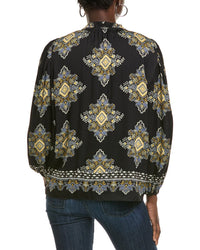 Elie Tahari The Tani Silk-Blend Blouse