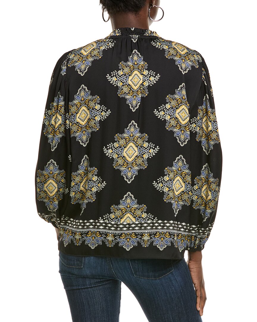 Elie Tahari The Tani Silk-Blend Blouse